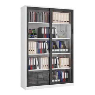 办公室移门文件柜铁皮书柜玻璃门展示柜钢制密码锁资料凭证档案柜