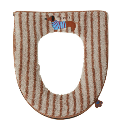 [半岛良品]2025新款冬季马桶垫抗菌加厚坐垫坐便防水拉链毛绒垫子