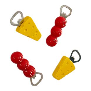 可爱开瓶器冰箱贴磁贴糖葫芦奶酪ins家用装饰开瓶盖神器起子创意