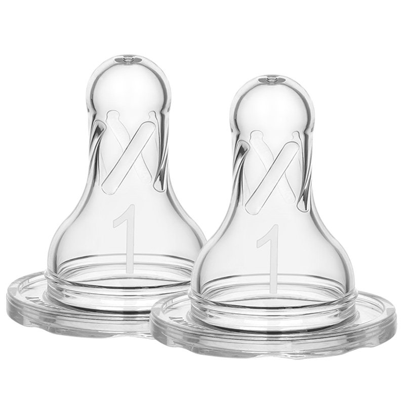 布朗博士宝宝超柔软硅胶标口奶嘴仿真母乳实感标准口径 2只装