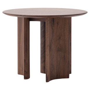 梵几|浮月中几圆形实木茶几客厅家用2025新款茶桌阳台小型