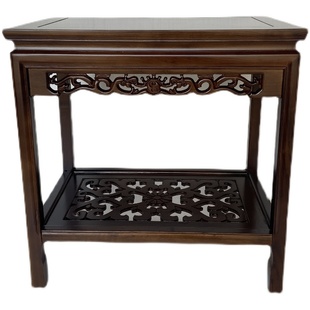 100%全实木新中式盆景架鱼缸架花架奇石桌置物架沙发边角几小茶几