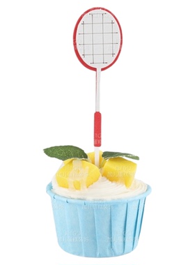 EVA羽毛球套装插件球拍摆件生日主题蛋糕装饰烘焙配件运动体育生