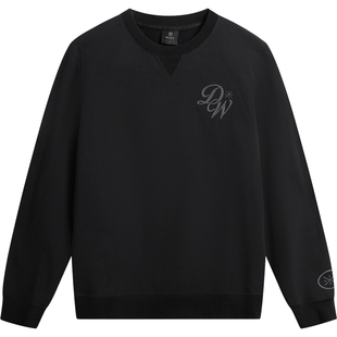 李宁卫衣男春季2026新款韦德男装刺绣长袖圆领上衣毛圈针织运动服