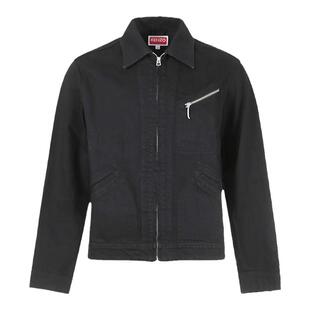 【甄品精选】KENZO高田贤三男士棉质拉链牛仔夹克外套 5DB100 6C1