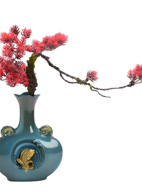 中国风花瓶摆件客厅仿真花插花干花餐桌电视柜陶瓷花器家居装饰品