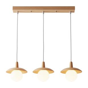 北欧吊灯餐厅灯简约现代单头三头实木吊灯具卧室床头灯吧台过道灯