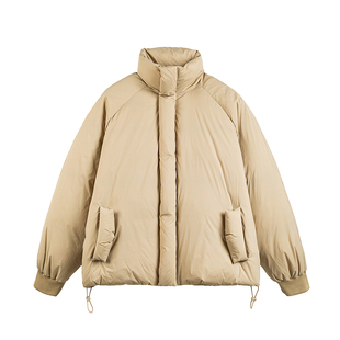 TIRED美式复古90白鸭绒面包服羽绒服冬季情侣款宽松保暖外套上衣