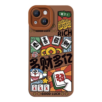 真我NEO8多财多亿叮当猫iphone12适用苹果16创意瞳眼小米17ProMax卡通软一加13T手机壳14PLUS可爱OPPORENO15C