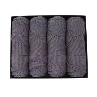 围巾线礼盒8股中粗手工编织DIY棒针钩针围巾成人儿童材料包送工具