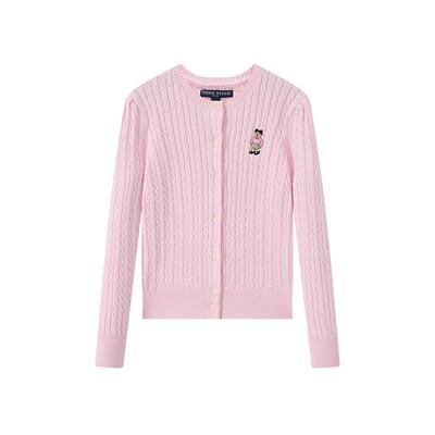 TeenieWeenieKids绞花毛织开衫