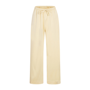 OTHERSTORE 流光瀑布 黄色抽绳休闲裤女松紧腰垂感百搭直筒长裤子