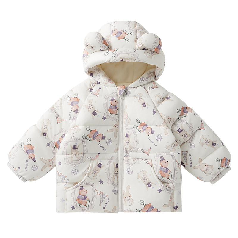 欧孕儿童棉服外套秋冬新款男童女童宝宝外出棉袄加厚冬季夹棉棉衣