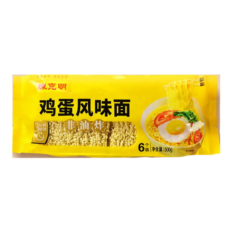 陈克明鸡蛋面方便面面饼500g