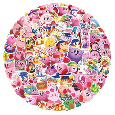 100张动漫kirby星之卡比卡通贴纸个性可爱行李箱滑板车头盔冰箱贴