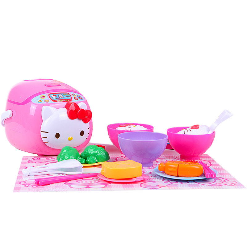 hello kitty凯蒂猫厨房玩具迷你电饭煲造型小冰箱仿真女孩过家家