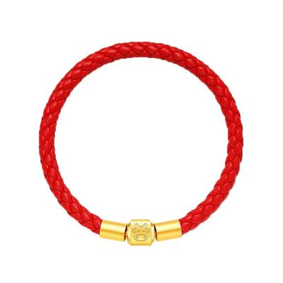 皮绳手链男牛年本命年情侣刻字