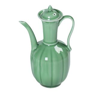 龙泉青瓷手执壶汤瓶酒壶仿宋点茶工具中式宋代陶瓷过滤茶壶茶具