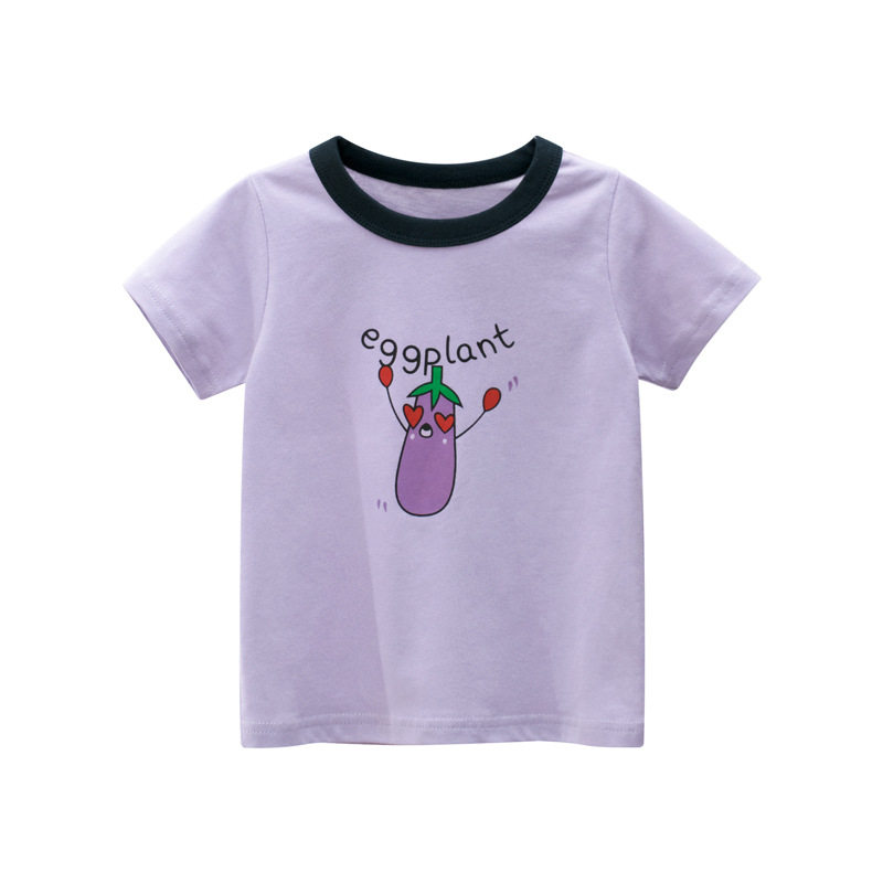 韩版品牌童装女童纯棉卡通T恤ins