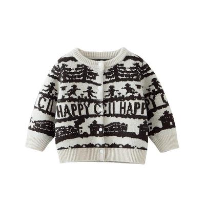 齐齐熊宝宝100%澳毛柔软保暖开衫