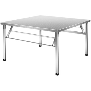 不锈钢折叠桌餐桌家用宿舍出租房吃饭桌写字学习桌摆摊便携小方桌