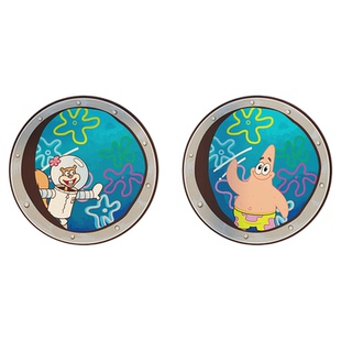 海绵宝宝海报贴纸画卧室门上挂牌男孩儿童房间布置墙面装饰遮丑