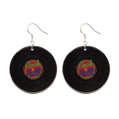 黑胶唱片女款耳环耳夹