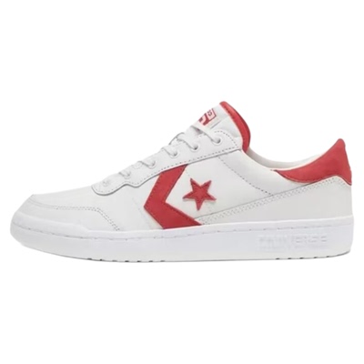 匡威红白皮质耐磨低帮休闲板鞋