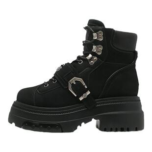 【孟子义同款】BLOCCO5春季ALL ROUND女靴铆钉皮带扣马丁靴原创