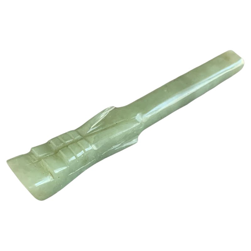 天然岫玉烟嘴烟具雕刻把玩