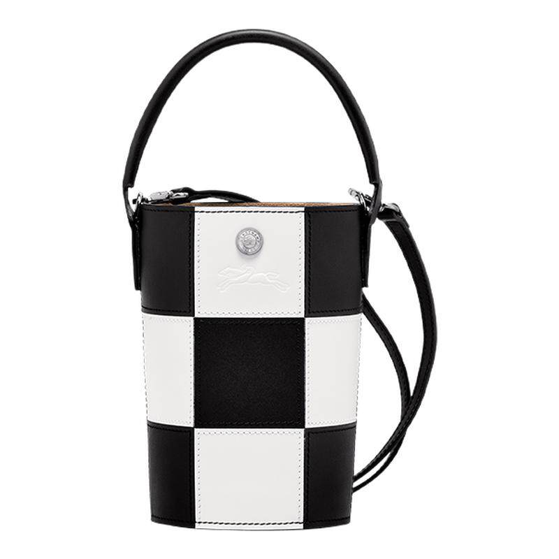 LONGCHAMP/珑骧ÉPURE XS 斜挎包迷你水桶包黑白拼色10213HDU