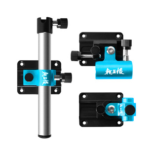 龙王恨钓箱配件大全三件套铝合金通用炮台架拉饵盘架鱼护架伞架