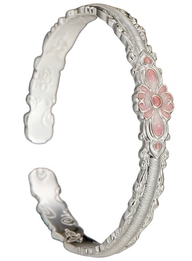 足银珐琅银手镯时尚国风纯银镯子