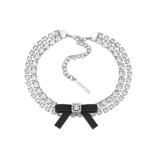 YVMIN尤目 X SHUSHUTONG蝴蝶结宝石拼接项链毛衣链情人节生日礼物