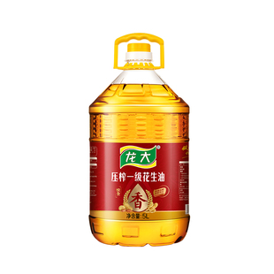 龙大悦烹花生油5L一级压榨花生油食用油特香油五升