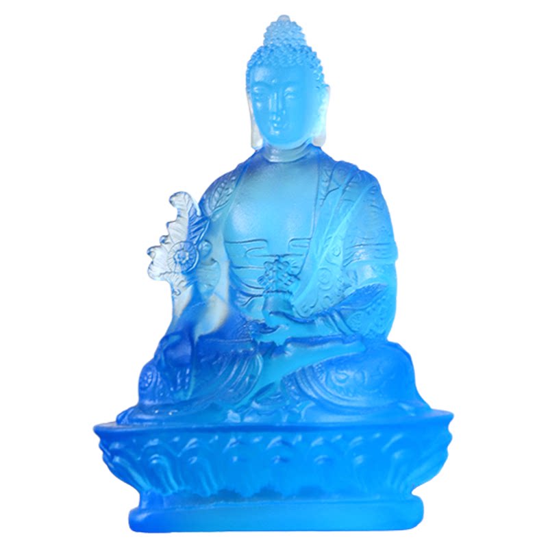 古法琉璃药师佛摆件药师琉璃光如来神像佛像摆件佛具用品佛像包邮