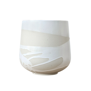 白色蝴蝶兰陶瓷兰花花盆大号无孔水培陶盆粗陶龟背竹套盆侘寂风