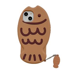 趣味卡通可爱铜锣烧鱼适用iphone14promax苹果13手机壳创意16pro新款12女款11小众防摔15pro软壳硅胶全包男17