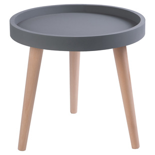 凌虹圆形花盆托盘仿水泥木架实木简约北欧风格接水底盘底座家用