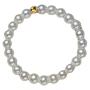 极细2mm珍珠戒指18k金转运珠天然淡水baby珍珠戒指女排戒满圈尾戒