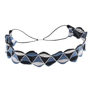 春夏民族风韩国简约头饰波浪三角形刺绣细款发带额前带压发发箍女