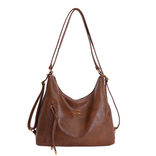 多功能时尚复古皮质托特包女单肩通勤包韩系高颜值斜挎女生双肩包