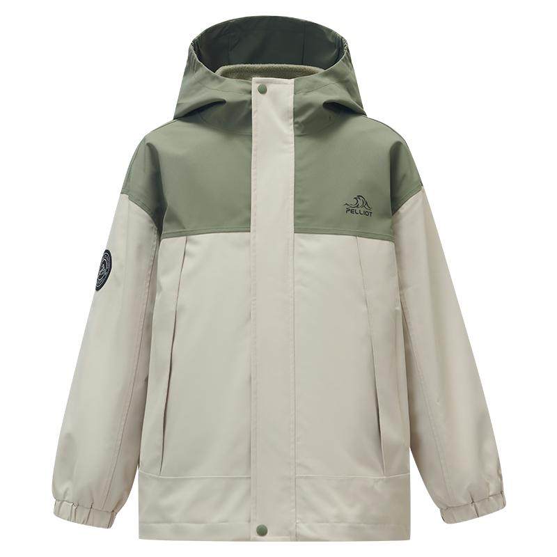 伯希和24款三合一抓绒儿童冲锋衣