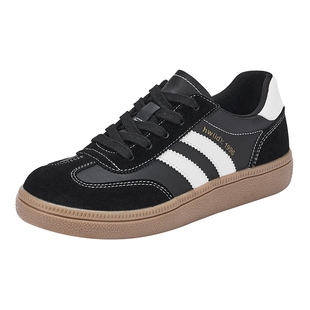 热风复古德训鞋女鞋2025年冬季新款女士运动阿甘鞋学院风休闲板鞋