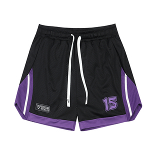 维动短裤奋进篮球裤夏季宽松美式潮牌训练四分裤男跑步网眼运动裤