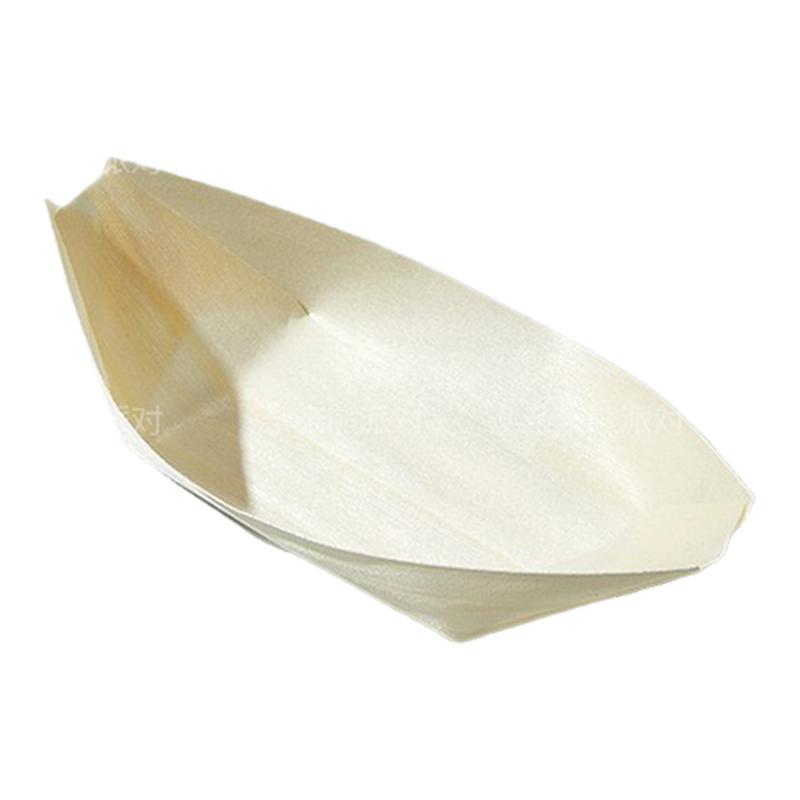 一次性木皮船甜品蛋糕打包船盒