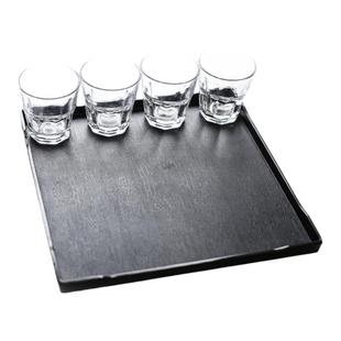 日式托盘密胺正方形水杯茶盘酒店宾馆置物盘水果盘家用客厅展示盘