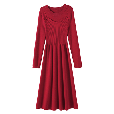 OSA欧莎假两件温柔风a字裙