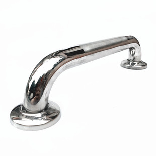 304不锈钢弯头焊脚拉手中砂大门把手提手防盗门室内外亮光弯加厚