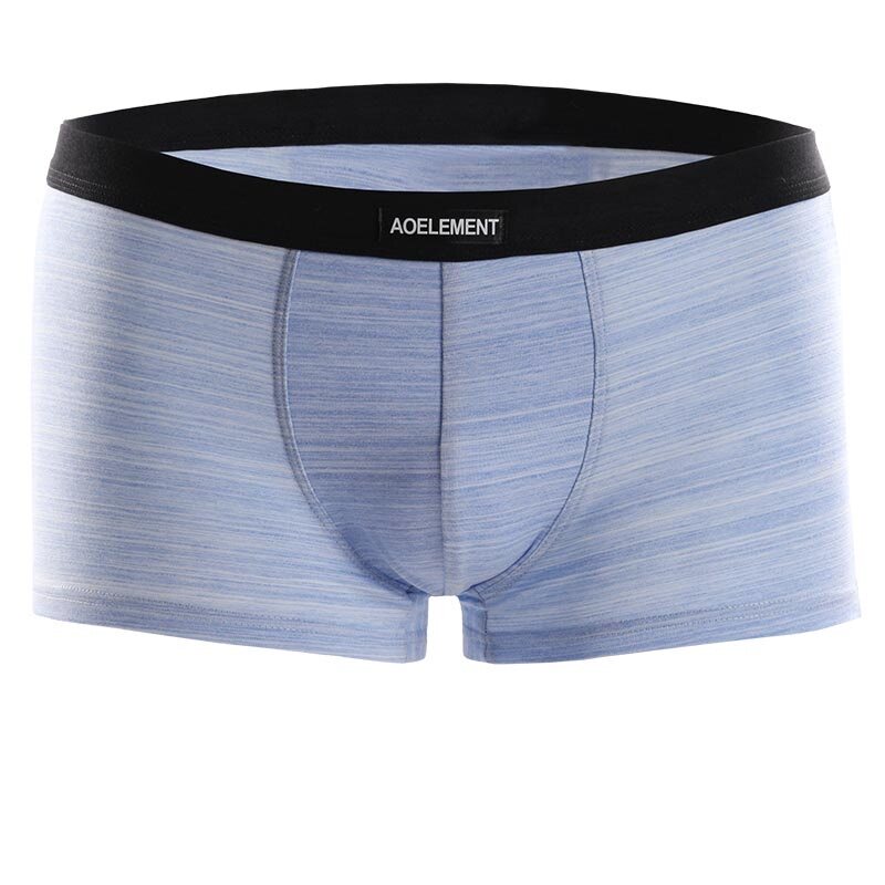 4条装男士内裤平角裤短裤头透气纯棉质冰丝U凸青年吸汗四角底裤衩